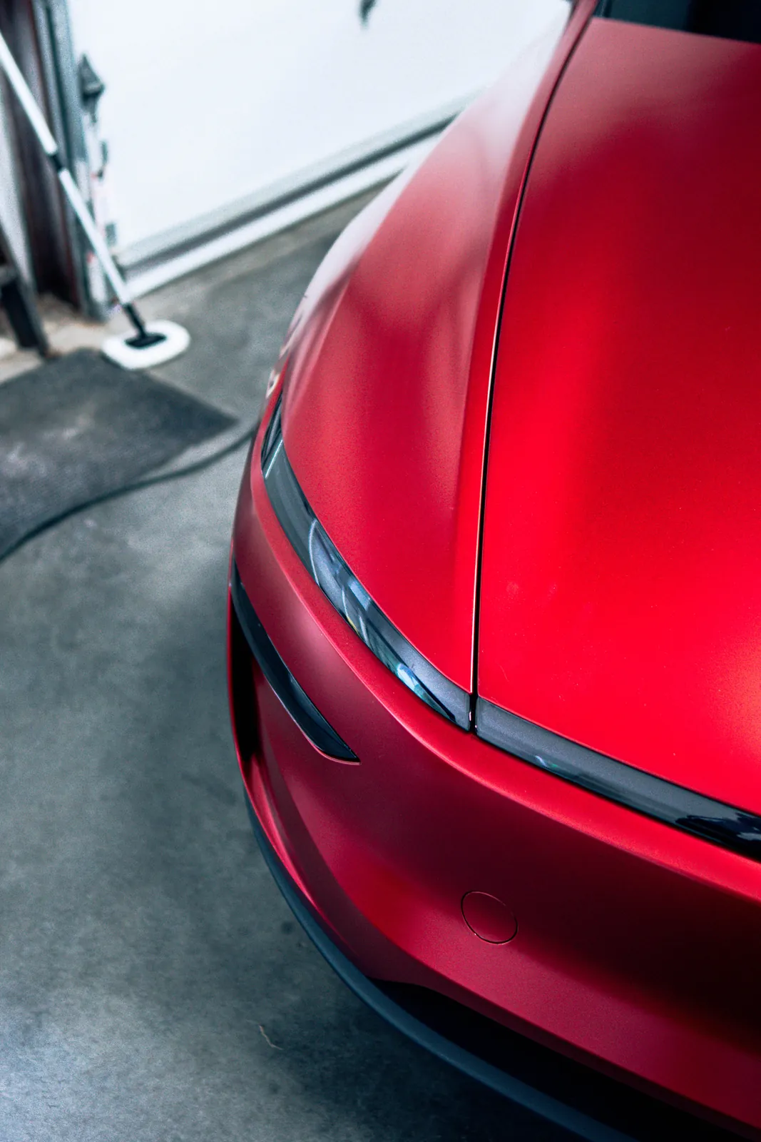 A matte finished front end protected with paint protection film at 719 Auto Customs
